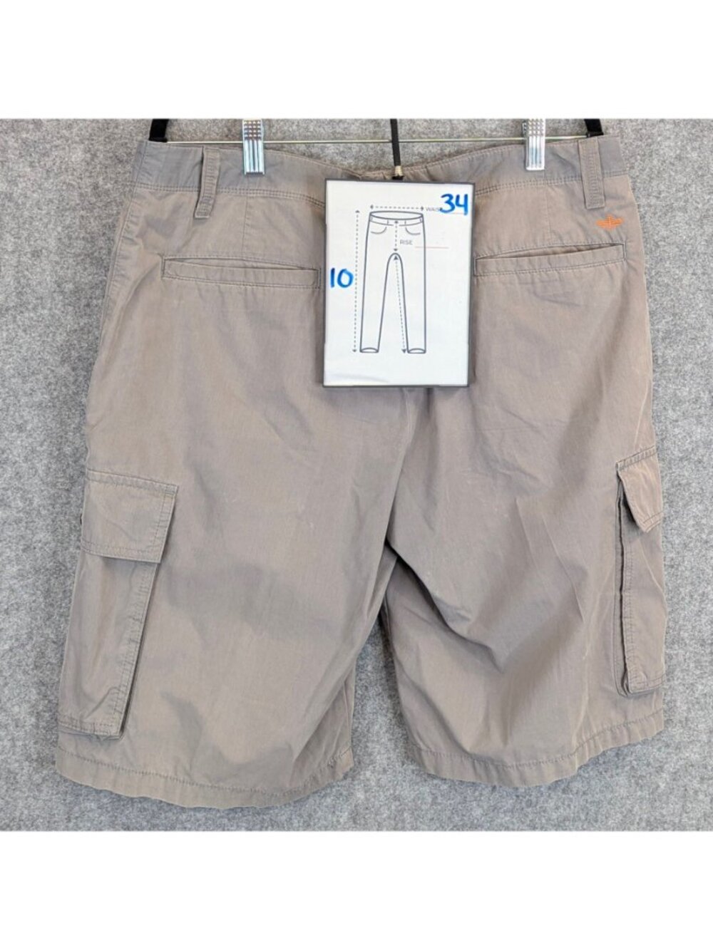Dockers Mens Size 34 Shorts Gray w Cargo Pockets Casual Lightweight Style - Picture 8 of 8